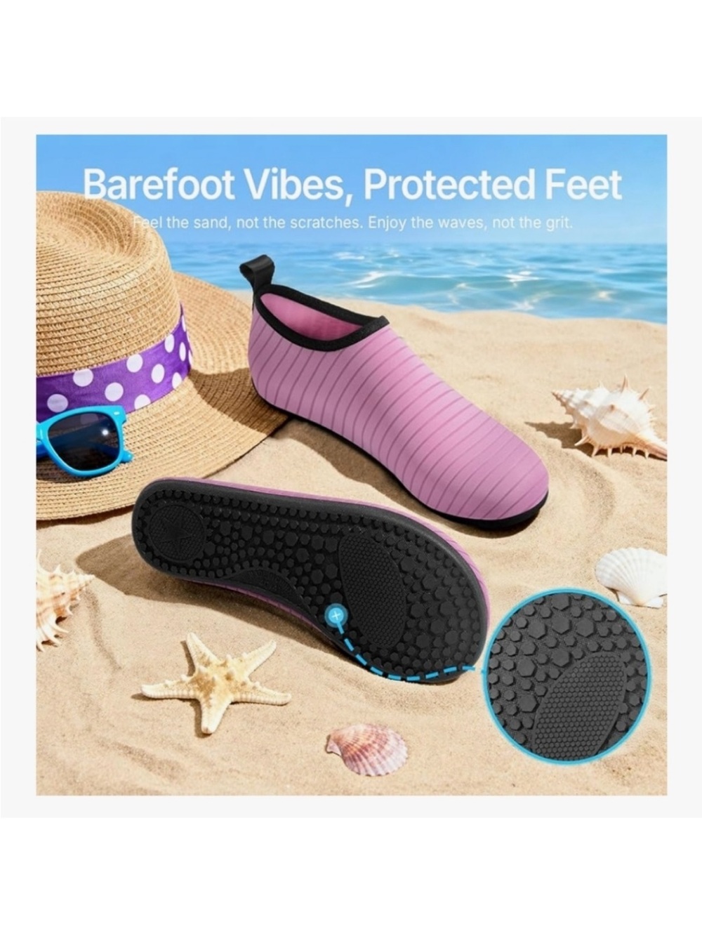 Water Shoes - Slip-On Barefoot Beach Shoes